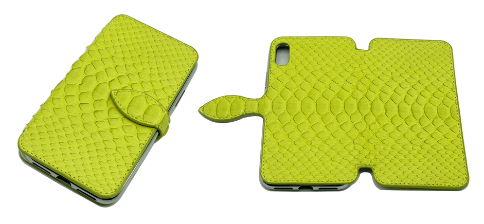 Case (чехол) GG® Для iPhone Xs/11/12 Pro (Black Piton) 2020 натуральная кожа питона
